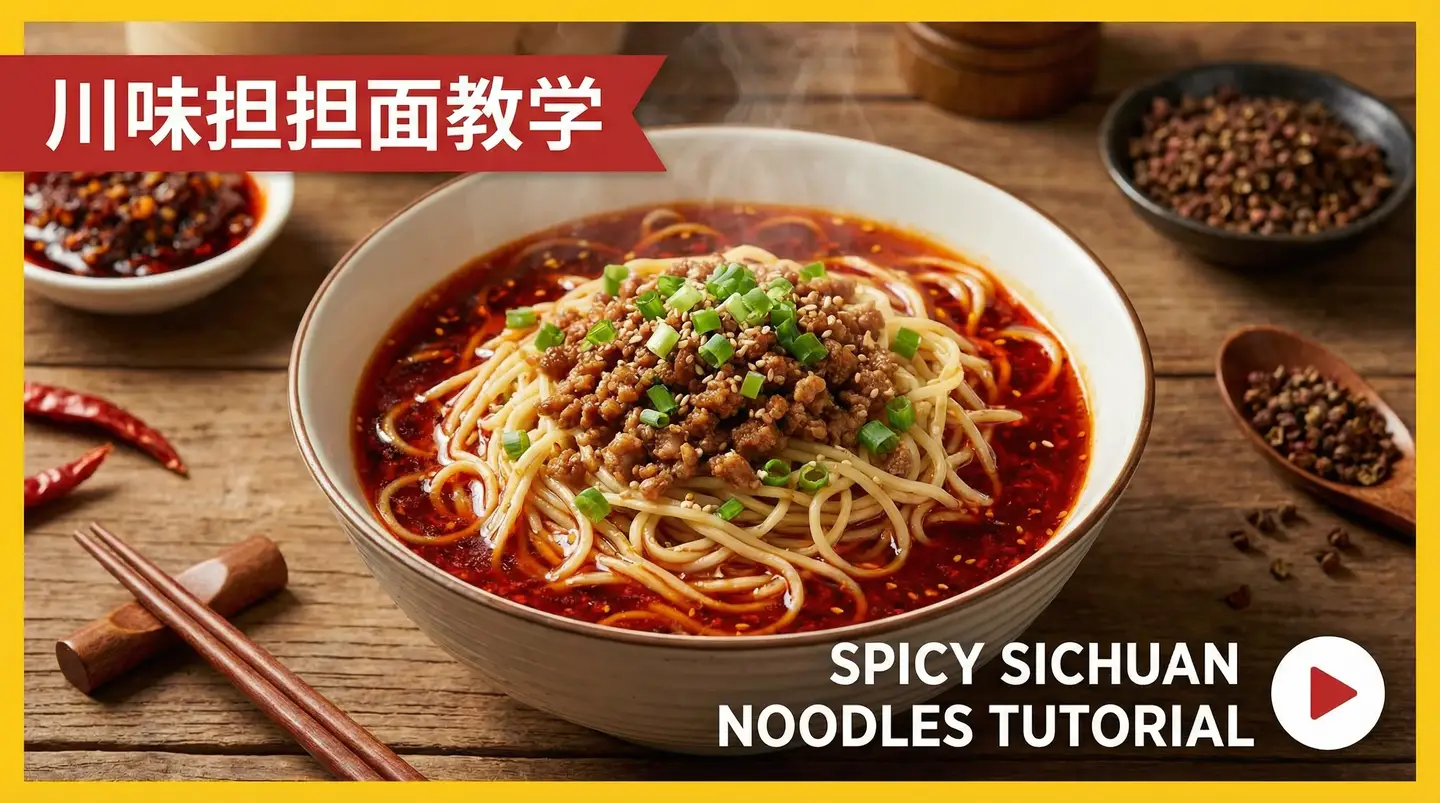 川味担担面教学 - 茄子视频 美食频道精选视频